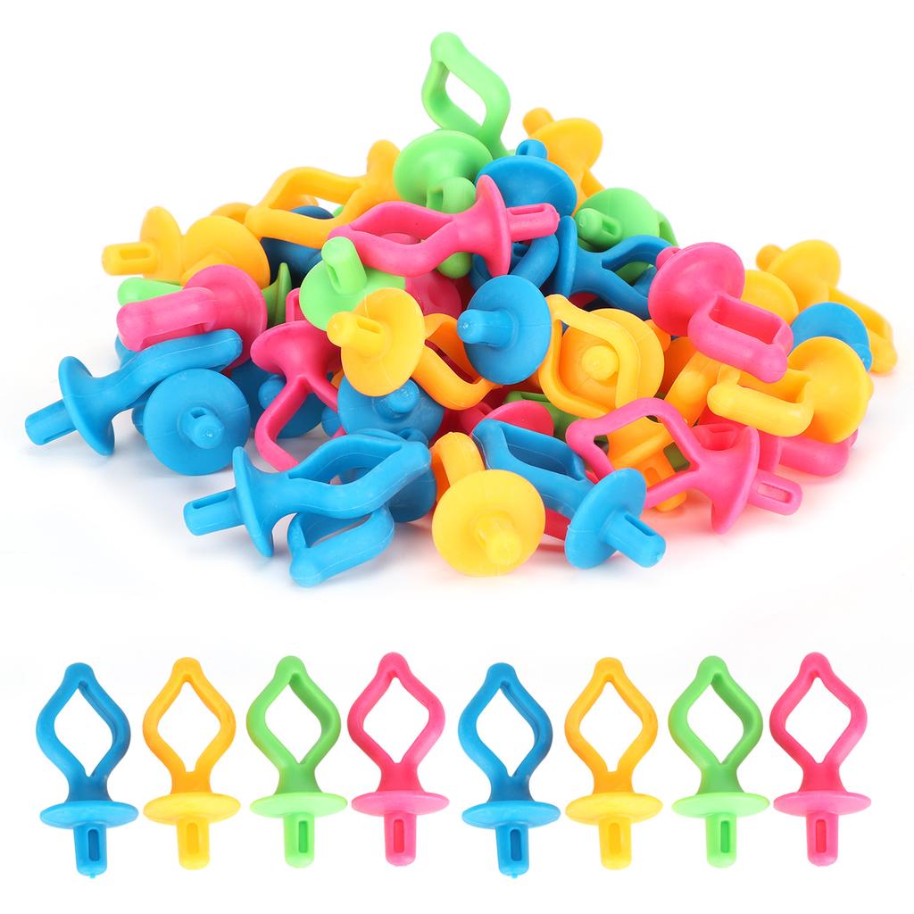 60Pcs Bobbin Fixing Clip Spool Silicone AntiDrop Nipple Shaped Sewing Embroidery