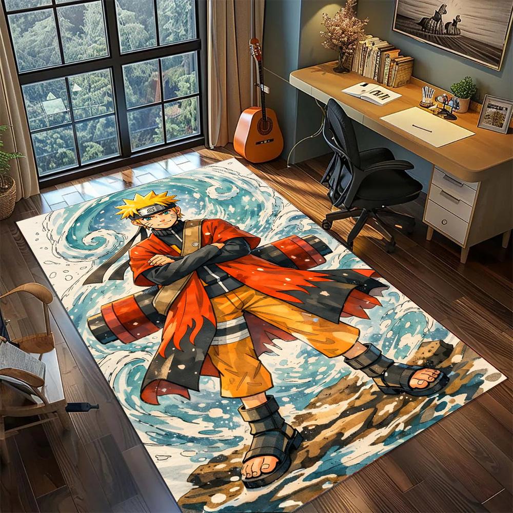Gamer Room Naruto Carpet Non Slip Washable Large Area Rug Floor Mat for Bedroom Home Decor
