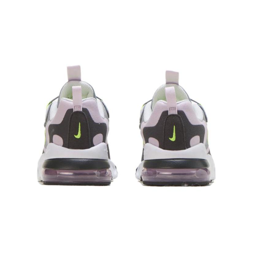 Nike Air Max 270 RT Air Cushion Cushioning Low Top Running Shoes Gray Purple Children Aged 3 7 Years Old BQ0102-010
