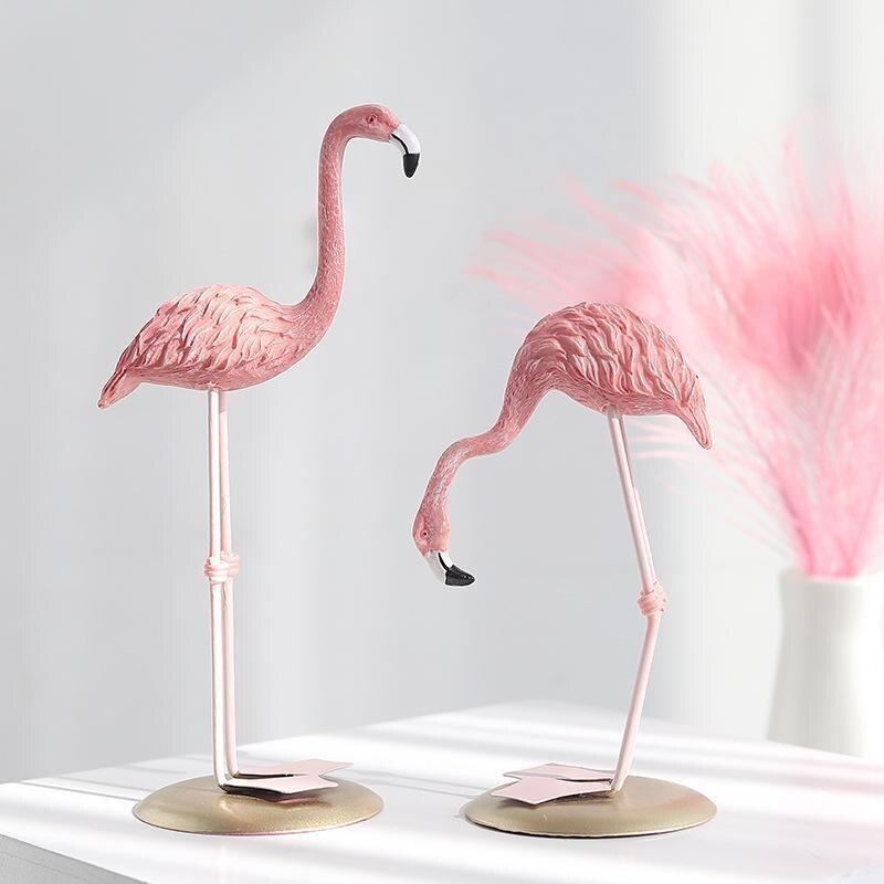 Kreative Flamingo-Cartoon-Dekoration Harz-Handwerk Heim-Wohnzimmer Schreibtisch-Dekoration