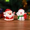 Christmas Mini Resin Figurines Christmas Decorations Ornament Desktop Cute Santa Clause Snowman Elk Ornament Navidad Xmas Decor