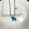 Elegant Foal Design Pendant Necklace Durable Alloy Jewelry For Women Daily Wear Gift Idea