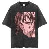 Anime Deadman Wonderland Shiro Graphic T Shirt Men Women T-shirts Vintage Washed Tee Harajuku Male Oversized T-shirt