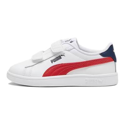 Smash 3.0 Comfortable Versatile Low-Top Kids Skate Shoes Kids Sneaker White Red 392033-12