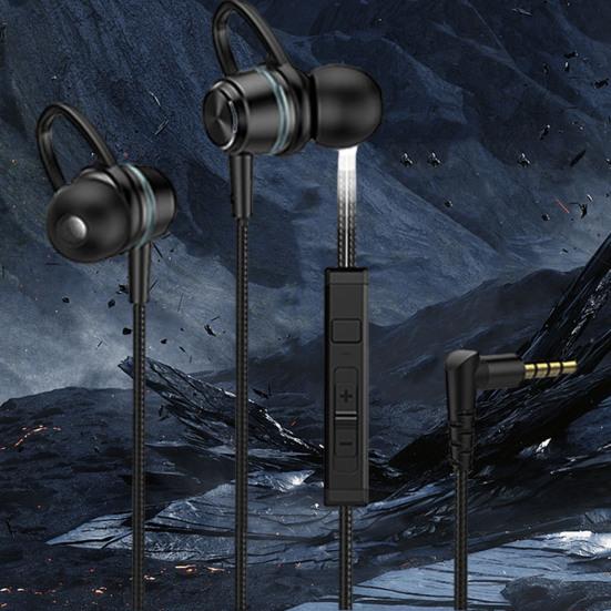 3.5MM Wired Earphones Earbuds with Mic In-ear Stereo Pure Bass Noise Reduction Metal