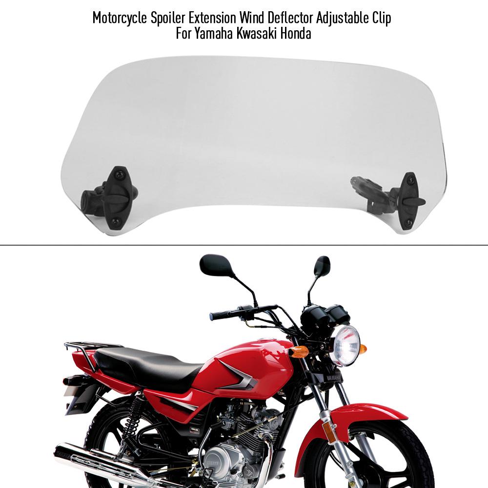 Adjustable Clip On Windshield Extension Spoiler Wind Deflector W// Bracke Motors