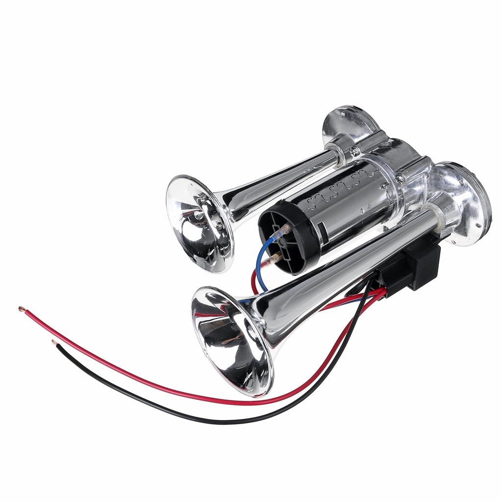 12V 1000DB Horn Hooter For Auto Sound Signal Horn Super Loud Dual Trumpet Air Horn Car Compressor For Car Truck Boat Train