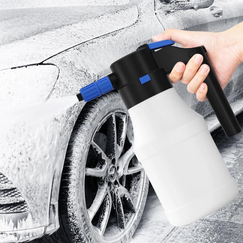 1.5L Electric Foam Sprayer Car Wash Foam 30min Lance Watering Can USB Rechargeable Acid Alkali Corrosion Resistant Foam Cleaner