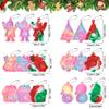 10/20/30pcs Christmas Pop Keychain Santa Snowflake Xmas Tree Hanging Ornaments Christmas Home Decoration New Year Party DIY Gift