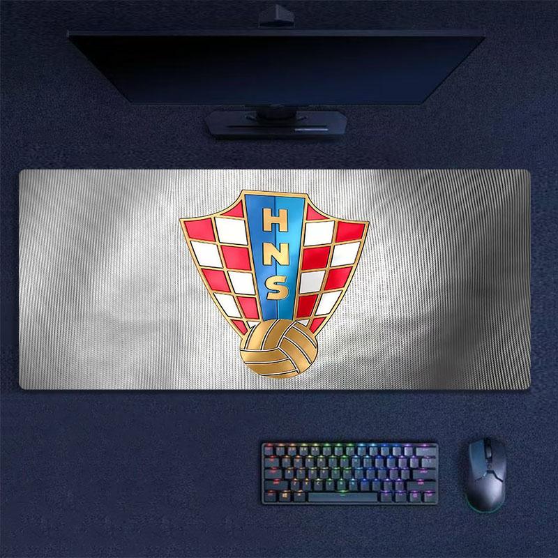 Croatia National Football Team Mouse Pad, Large Gaming Desk Mat, Non-slip XXL Mousepad for Laptop & Tablet, Mini PC Playmat with Stitched Edges