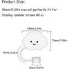 10mm Straw Cover, 6pcs Straw Covers Cap for Stanley Cup 40 oz 30 oz Food Grade Silicone Cute Large Cloud Flower Straw Topper Tips Cover Protector