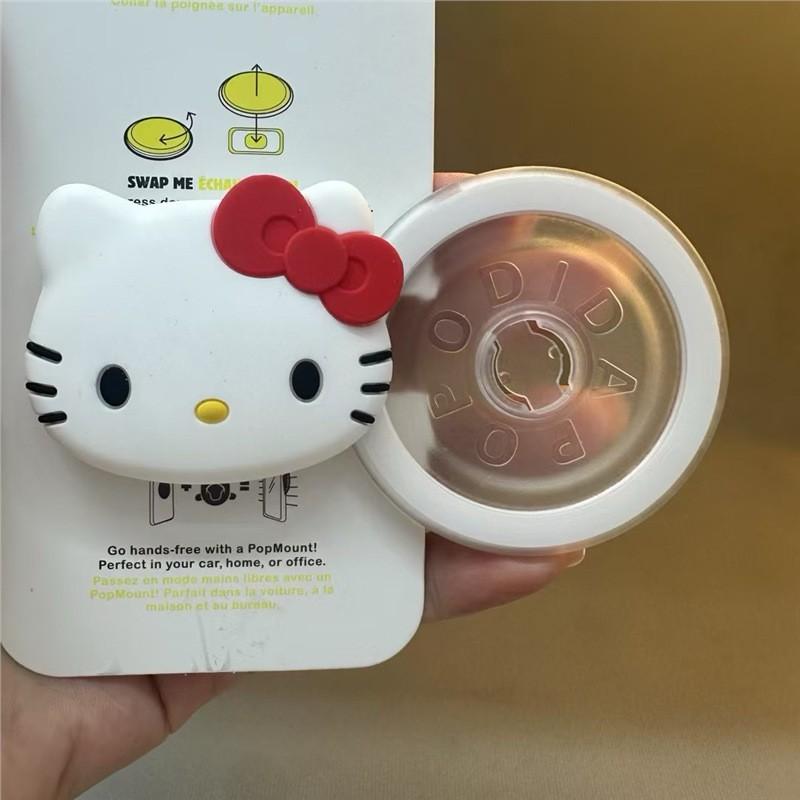 Universal Hello Kitty Silicone Phone Grip Magnetic Stand Base Women Compatible With Phones