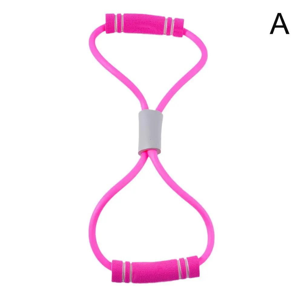 8 Word Fitness Yoga Elastic Band TPE Gum Resistance Fitness Fitness Equipment Gym Workout Bands Train Expander Exercise Rub M4Y4