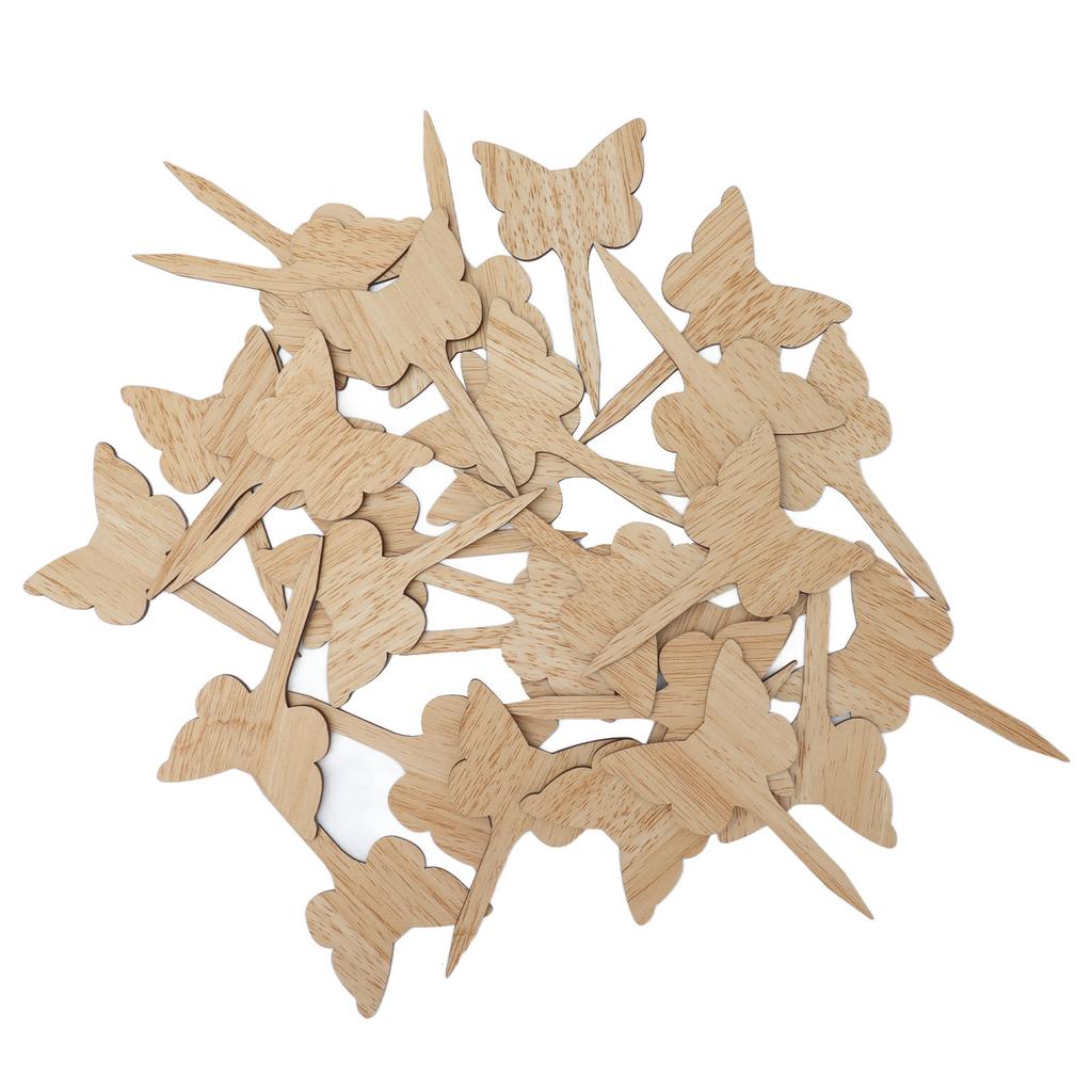 30 STÜCKE Pflanzenetikett Holz Pflanzenetikett Umweltfreundlich Garten Blume Topfpflanze Schild für Gewächshaus