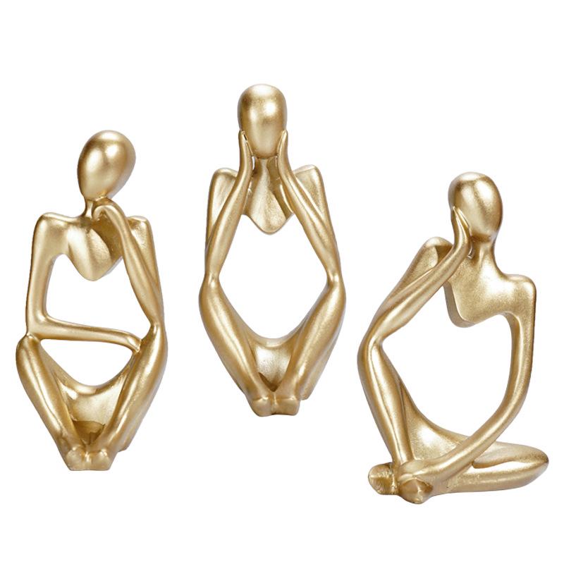Nordic Mini Abstract Thinker Resin Home Decor Ornaments