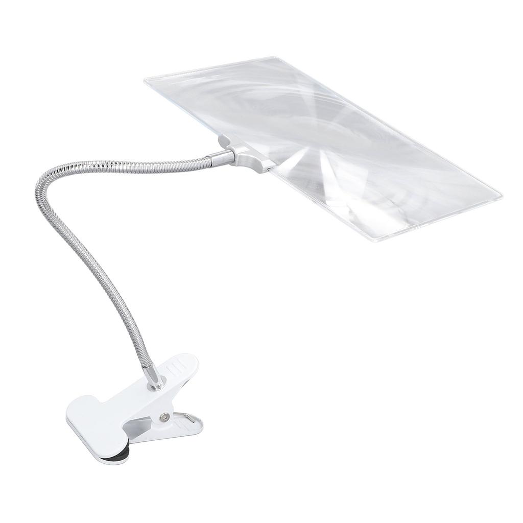 4X Große Seitenlupe Ganzseitiger Betrachtungsbereich Lupe mit flexiblem Schwanenhals für Senioren zum Lesen