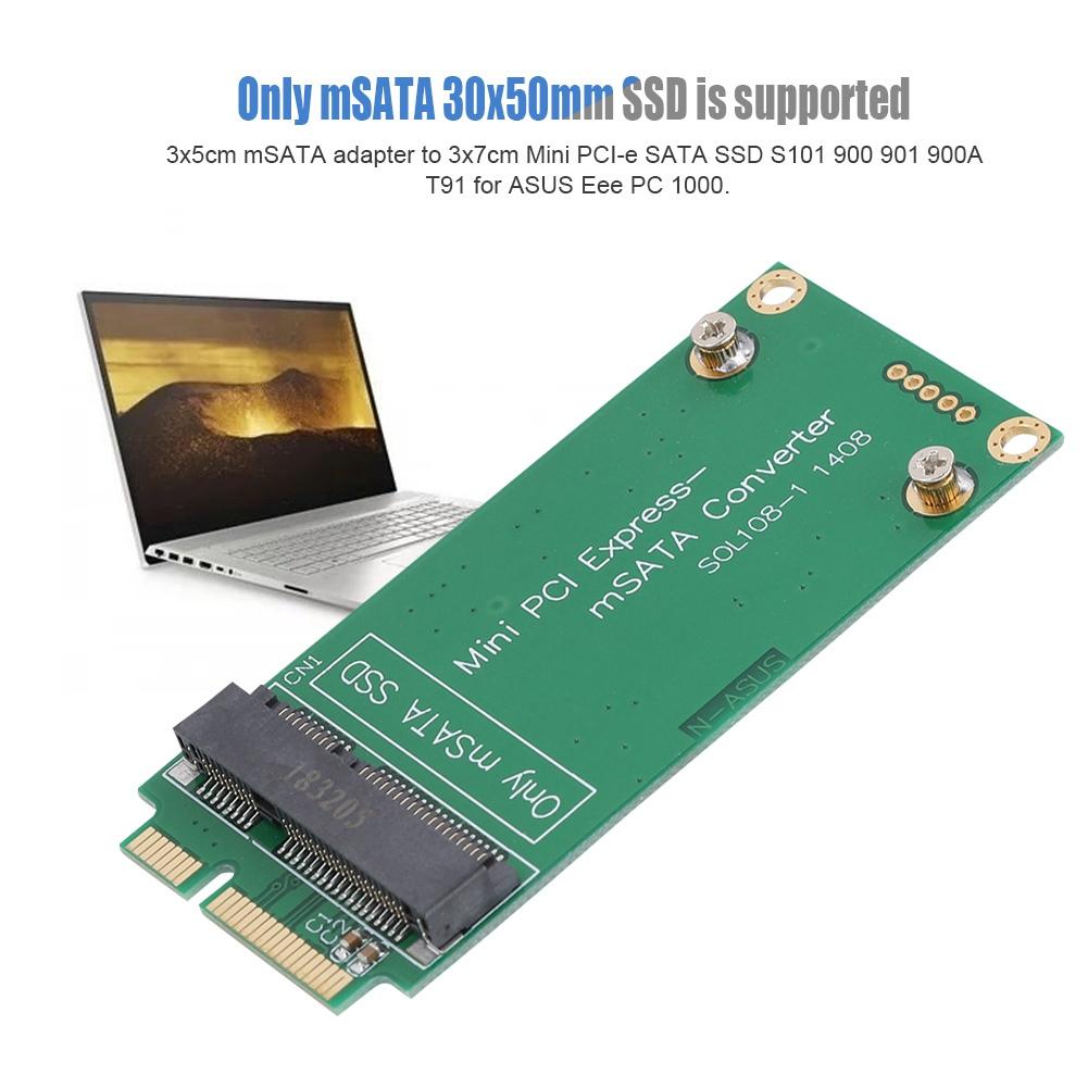 mSATA SSD To SATA Mini PCIE SSD Riser Card Adapter Converter for ASUS Laptop