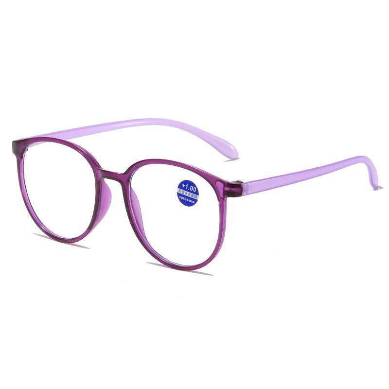 Anti-Blue Lightweight Reading Glasses Men Round-shaped Frame Prescription-ready Eyeglasses Men's Women's Reading Glasses +1.0+1.5+2.0+2.5+3.0+3.5