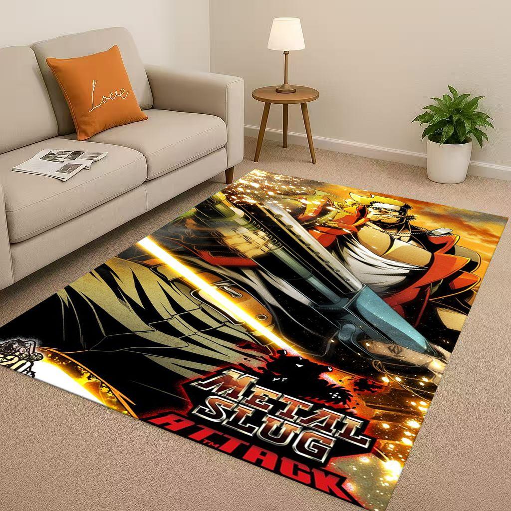 3D Classic Game Metal Slug Pixel Style Living Room Non Slip Area Rug Soft Carpet for Bedroom Playroom Sofa,Home Decor Doormat