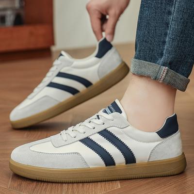 Fashion All-match Skate Shoes Men New Arrival Mens Sneakers Lace-Up Men Comfortable Casual Shoes Leather Flats Men's Walking Footwear