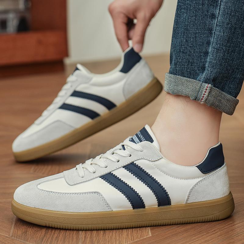 Fashion All-match Skate Shoes Men New Arrival Mens Sneakers Lace-Up Men Comfortable Casual Shoes Leather Flats Men's Walking Footwear