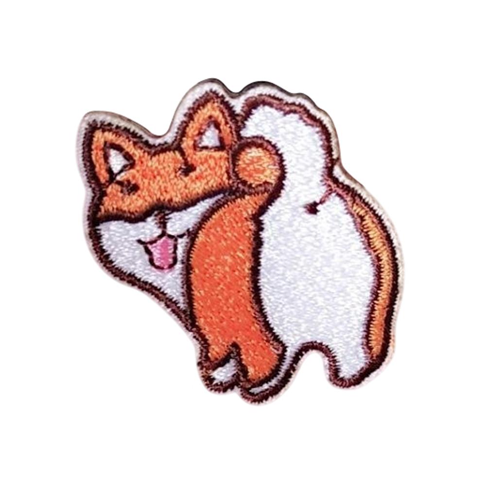 Cute Cartoon Turning Animal Embroidered Patches Creative Self-Adhesive Appliques DIY Craft Decorations