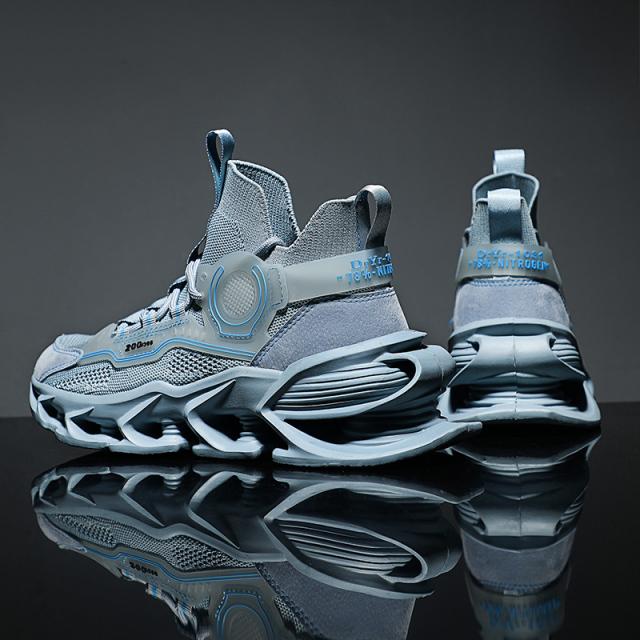 Nya Herr Sneakers Andningsbara Blad Löparskor Herr Dämpande Träningsskor Lätta Stor Storlek Fritidsskor Herrskor