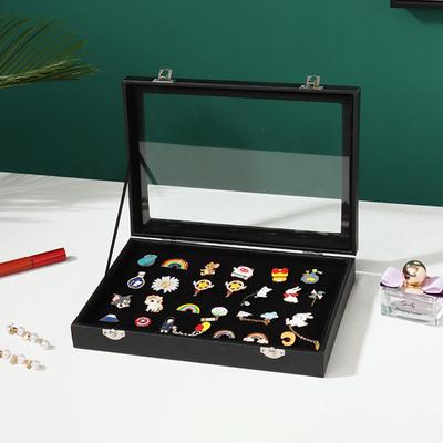 Cutie de prezentare pentru medalii cu pin Cutie de depozitare pentru insigne Cutie de afișare transparentă, rezistentă la praf, pentru cadru de afișare pentru colecția de bijuterii pentru medalii