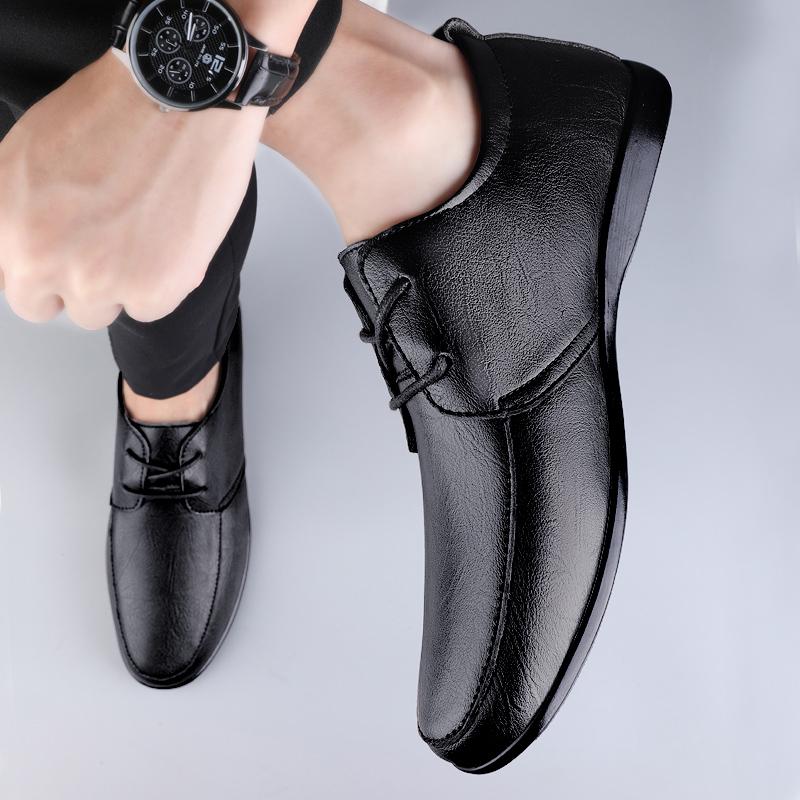 Mode Herrenschuhe Schnürschuhe Klassische Retro Echtleder Schuhe Herren Oxfords Kleider Business Büro Ballerinas schwarz Herren Hochzeitsparty Schuhe