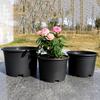 Vaso per Piante in Plastica Nera con Fori di Drenaggio Vaso da Gallone con Bordo Rinforzato per Interni Esterni Coltivazione Vivaio Serra