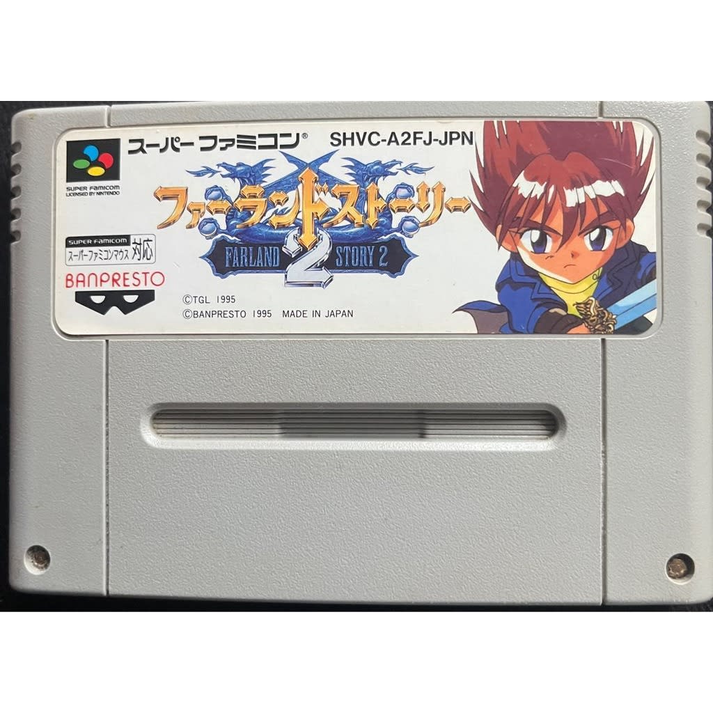 Used Farland Story 2 SFC SNES Super Famicom SHVC-A2FJ Tested Working Nintendo Strategy Banpresto NTSC-J Super Nintendo Cartridge