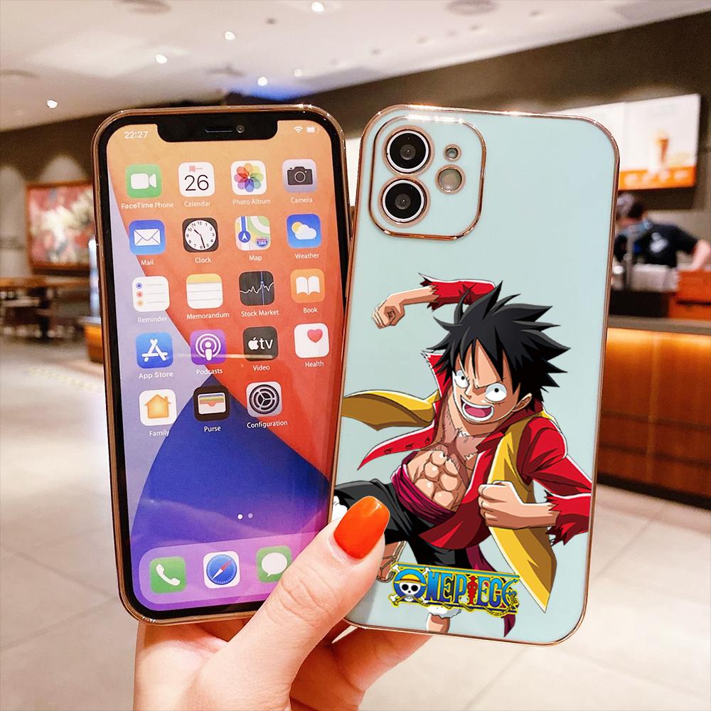 Colorful Printing Patterns Square Edge Pattern Casing Plated Phone Shell Luxury Plating Soft Phone Case for iPhone Motorola Moto OnePlus Samsung