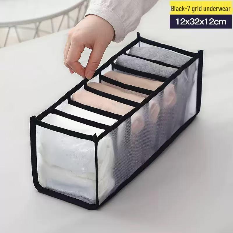 

Underwear & Socks Mesh Storage Box with Compartments for Dorms & Jeans