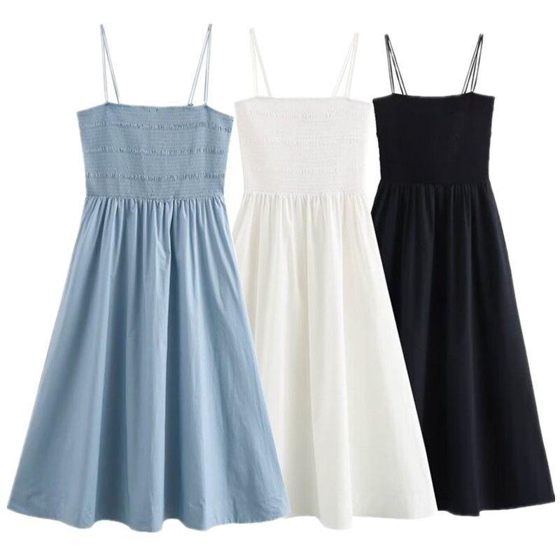 Fashion Style 2024 Summer New Arrival Women's Clothing Temperament Wild Splicing Sling Tube Top Dress 123165700