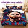 Soccer superstarPattern Bedding Quilt Set Quilt Cover Pillowcase Home Decoration Birthday Gift (1 * Duvet Cover + 2 * Pillowcase, Without Core)