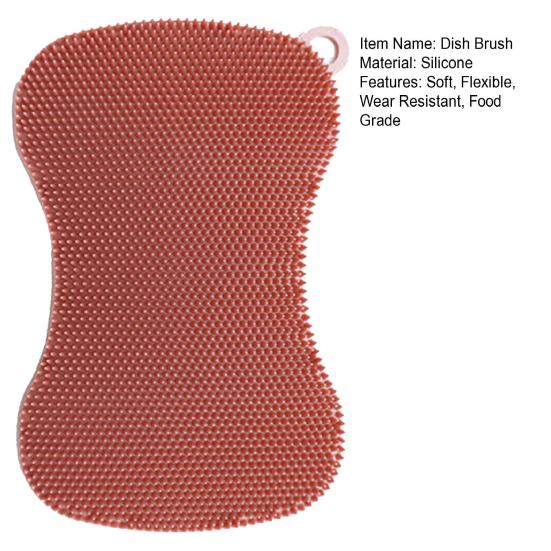 Dobbeltsidig oppvaskskrubber rengjøringsbørste Myk Fleksibel Gjenbrukbar Ikke-ripe Flerbruks oljeflekkfjerner Kjøkkenrengjøringsverktøy