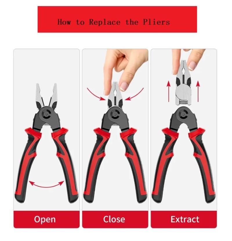 Five In One Multifunctional Interchangeable Pliers Set Steel Wire Pliers Old Vice Wire Stripping Pliers Set Tool
