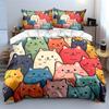 Colorful Cat Pattern Bed Set   Bedding Duvet Cover Set Duvet Cover Pillowcases (1 * Duvet Cover 2 * Pillowcases, Without Duvet Insert)