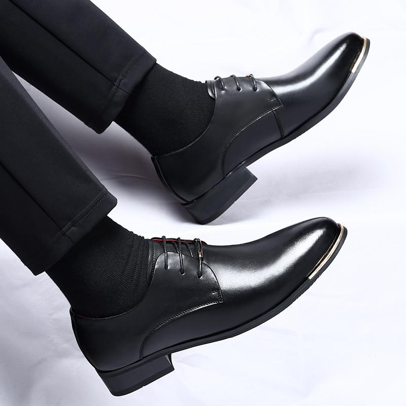 Fashion luxury Business Wedding Derby Men's Leather Shoes Minimalist and versatile styles Outdoor men's shoes for parties and office