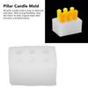 3D Pillar Candle Mold Mini DIY Reusable Washable Silicone Candle Mold for Home Salon