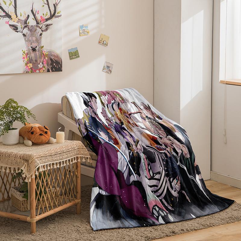 Kreskówkowa Seria Bohaterów Akademia Dwustronny Flanelowy Koc z Cyfrowym Drukiem 3D Koc