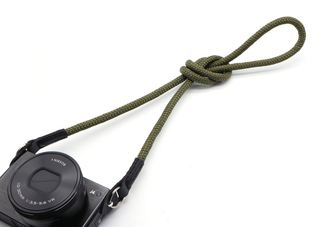 INPON Camera Neck Strap with Metal Ring and Ring Cover for and Compact 8mm Wire 105cm Total Made from Climbing Rope SLR, Mirrorless, Cameras, Green,