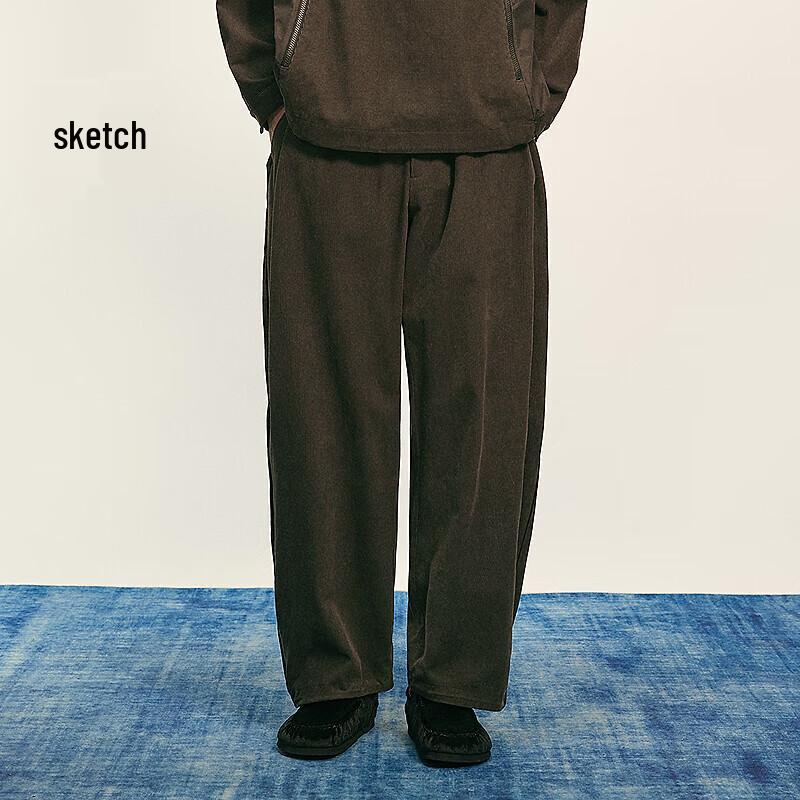 CROQUIS Men's 2025 Autumn Loose Fit Curved Casual Trousers