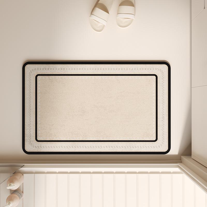Non-Slip Diatomaceous Earth Quick-Dry Bathroom Mat – Water Absorbent, Anti-Fall, Minimalist Design for Home Use