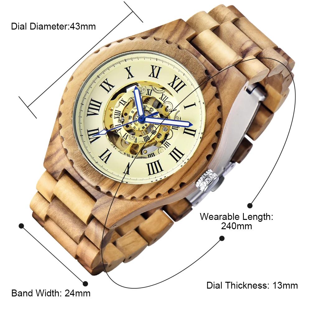 NEW Light Colored Wooden Spiral Design Roman Digital Mechanical Men's Watch Casual Fashion Folding Buckle Wooden Watch