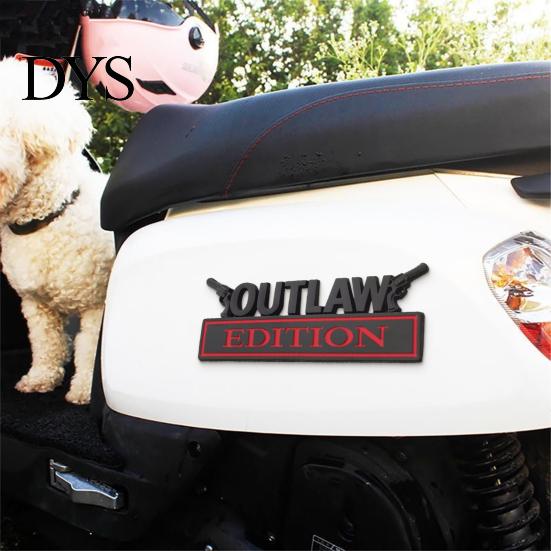 Sunproof Car Sticker 3D Metal Emblem OUTLAW Chrome Letter for Body Long-lasting Decal & Tailgate Zinc Alloy Auto Badge Waterproof Scratch-Resistant