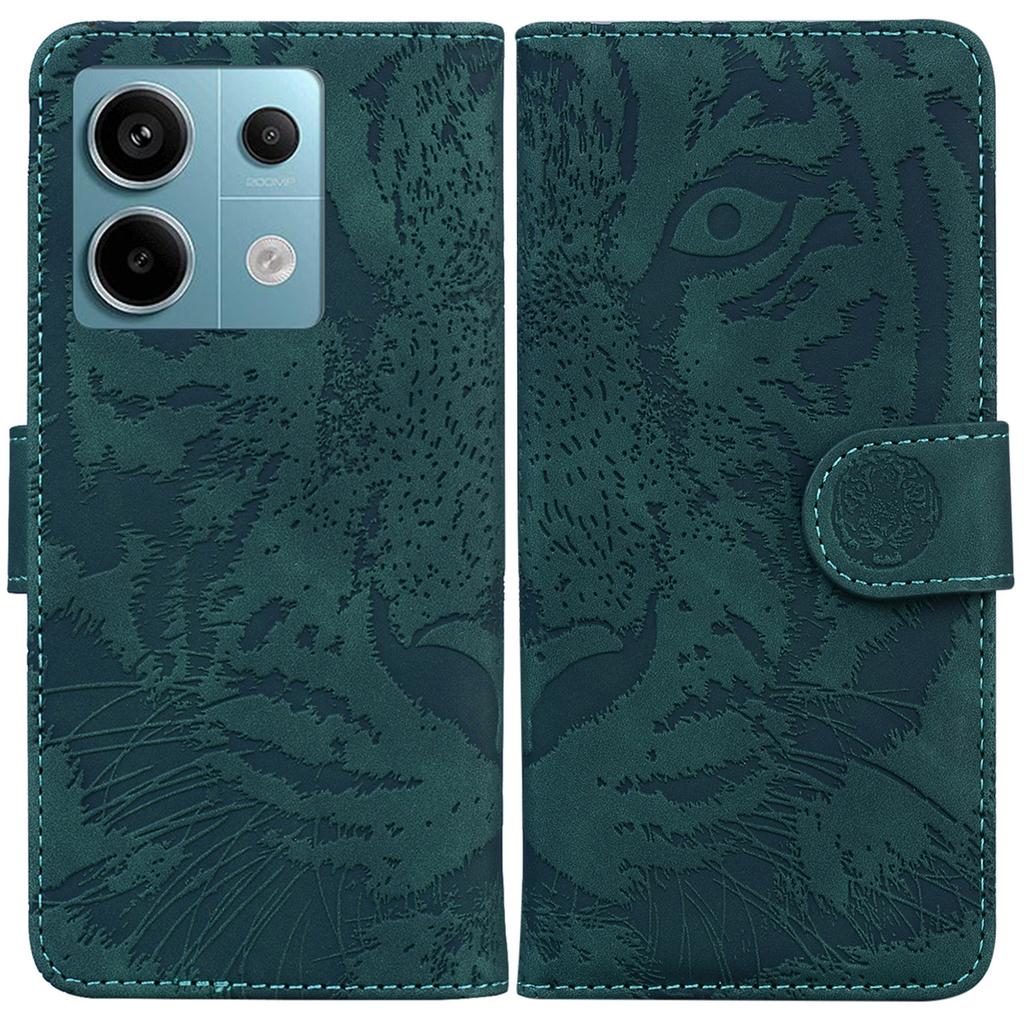 For Xiaomi Redmi Note 13 Pro 5G/Poco X6 5G Tiger Pattern Case PU Leather Stand Wallet Phone Cover