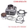 80mm 12100-HM3-670 Motor Bike Cylinder Head Overhaul Mat Piston Rings Gasket Kit for Honda ATV TRX300 1993-1998 TRX 300