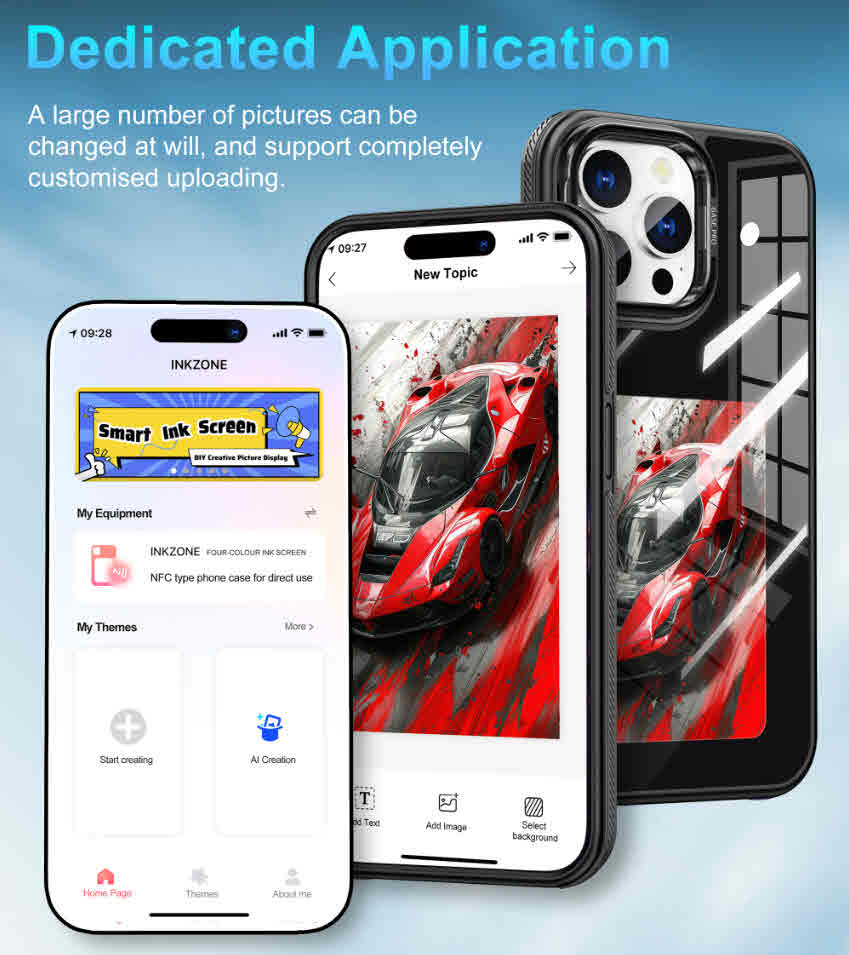 Smart Ink Screen Phone Cover for IPhone 16 15 14 13 Pro E Ink NFC Phone Cases for iPhone 16 Pro Max
