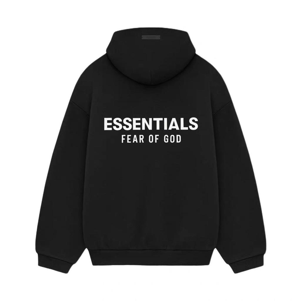 Grünes X FOG Essentials Plus Samt Kapuzenpullover SS24